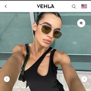 Chela Bowie Sunglasses - Silver/Khaki